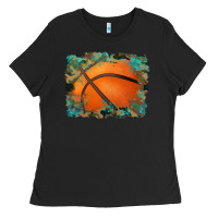 Black sports basketball background Ladies Tee - Artiststas