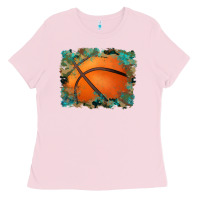 Bubblegum Pink sports basketball background Ladies Tee - Artiststas