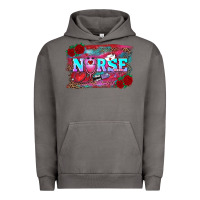 Pigment Tornado valentine's day nurse with leopard and turquoise background Urban Hoodie - RanaPortraitStore