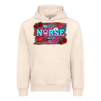 Sandshell valentine's day nurse with leopard and turquoise background Urban Hoodie - RanaPortraitStore