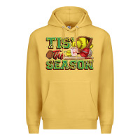 Antique Gold tis' the season softball Premium Hoodie - Zillion Design Studio