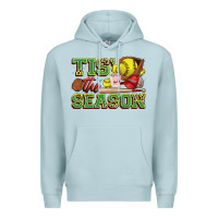 Blue Mist tis' the season softball Premium Hoodie - Zillion Design Studio