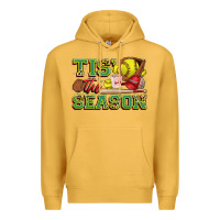 Mustard tis' the season softball Premium Hoodie - Zillion Design Studio