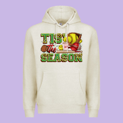 Tis' The Season Softball Premium Hoodie Designed By Zillion Design Studio