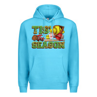 Ocean Blue tis' the season softball Premium Hoodie - Zillion Design Studio
