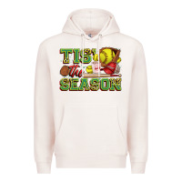 Pale Pink tis' the season softball Premium Hoodie - Zillion Design Studio