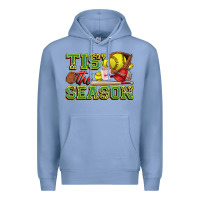Colony Blue tis' the season softball Premium Hoodie - Zillion Design Studio