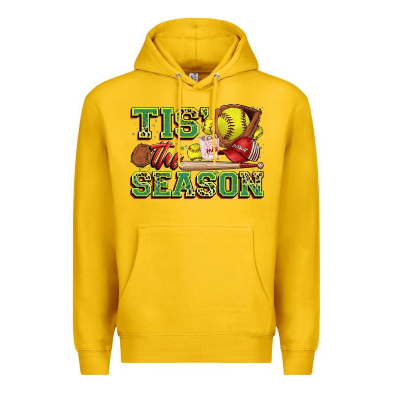 Tis' The Season Softball Premium Hoodie by Zillion Design Studio | Teevron