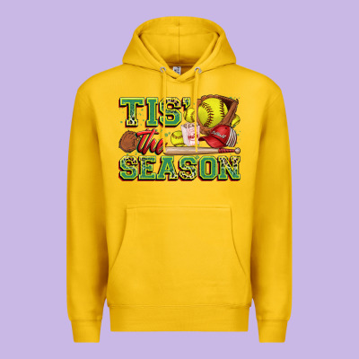 Tis' The Season Softball Premium Hoodie Designed By Zillion Design Studio