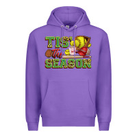Purple tis' the season softball Premium Hoodie - Zillion Design Studio