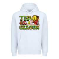 White tis' the season softball Premium Hoodie - Zillion Design Studio