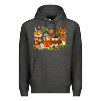 Charcoal Heather fall nurse coffee cups Premium Hoodie - texasbilliewilder