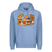 Colony Blue fall nurse coffee cups Premium Hoodie - texasbilliewilder
