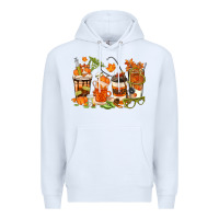 White fall nurse coffee cups Premium Hoodie - texasbilliewilder