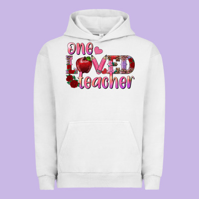 One Loved Teacher Urban Hoodie Designed By Ranaportraitstore
