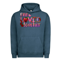 Pigment Midnight Navy one loved teacher Urban Hoodie - RanaPortraitStore