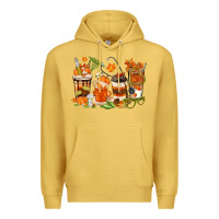 Antique Gold fall nurse coffee cups Premium Hoodie - texasbilliewilder