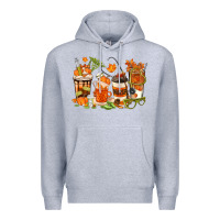 Heather Grey fall nurse coffee cups Premium Hoodie - texasbilliewilder