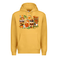 Mustard fall nurse coffee cups Premium Hoodie - texasbilliewilder
