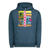 Pigment Midnight Navy summer with background tbw Urban Hoodie - texasbilliewilder
