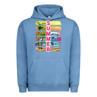 Pigment Pebble Blue summer with background tbw Urban Hoodie - texasbilliewilder