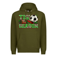 Army Green tis' the season soccer Premium Hoodie - Zillion Design Studio