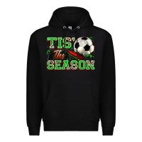 Black tis' the season soccer Premium Hoodie - Zillion Design Studio