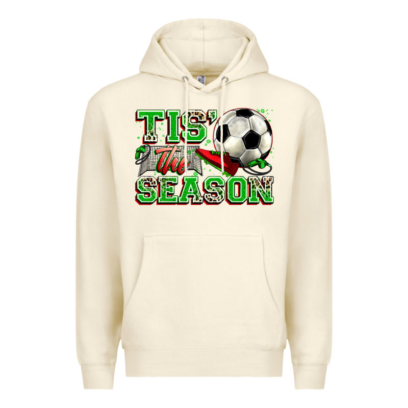 Tis' The Season Soccer Premium Hoodie by Zillion Design Studio | Teevron