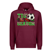 Burgundy tis' the season soccer Premium Hoodie - Zillion Design Studio