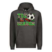 Charcoal Heather tis' the season soccer Premium Hoodie - Zillion Design Studio