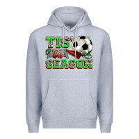 Heather Grey tis' the season soccer Premium Hoodie - Zillion Design Studio