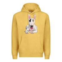 Antique Gold bull terrier Premium Hoodie - RanaPortraitStore