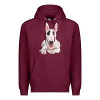 Burgundy bull terrier Premium Hoodie - RanaPortraitStore