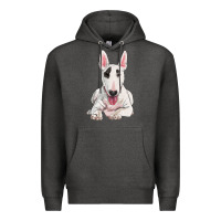 Charcoal Heather bull terrier Premium Hoodie - RanaPortraitStore