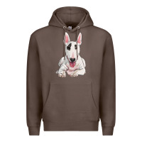 Coffee bull terrier Premium Hoodie - RanaPortraitStore