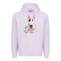 Lilac bull terrier Premium Hoodie - RanaPortraitStore