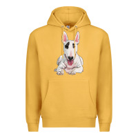 Mustard bull terrier Premium Hoodie - RanaPortraitStore