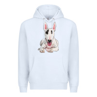 White bull terrier Premium Hoodie - RanaPortraitStore