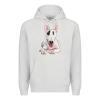 Dove Grey bull terrier Premium Hoodie - RanaPortraitStore