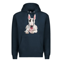 Navy bull terrier Premium Hoodie - RanaPortraitStore