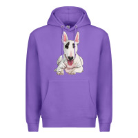 Purple bull terrier Premium Hoodie - RanaPortraitStore