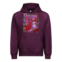 Mauve Wine nursing is a work of heart Urban Hoodie - RanaPortraitStore