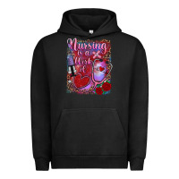 Pigment Black nursing is a work of heart Urban Hoodie - RanaPortraitStore