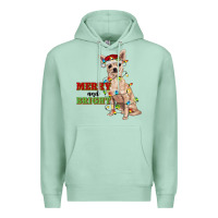 Seafoam merry and bright chihuahua Premium Hoodie - RanaPortraitStore