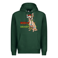 Sports Green merry and bright chihuahua Premium Hoodie - RanaPortraitStore