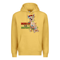 Antique Gold merry and bright chihuahua Premium Hoodie - RanaPortraitStore