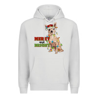 Dove Grey merry and bright chihuahua Premium Hoodie - RanaPortraitStore