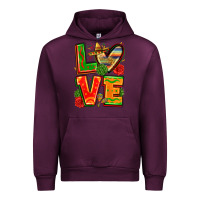Mauve Wine love mexico Urban Hoodie - Zillion Design Studio