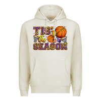 Oatmeal Heather tis' the season basketball Premium Hoodie - Zillion Design Studio