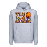Heather Grey tis' the season basketball Premium Hoodie - Zillion Design Studio